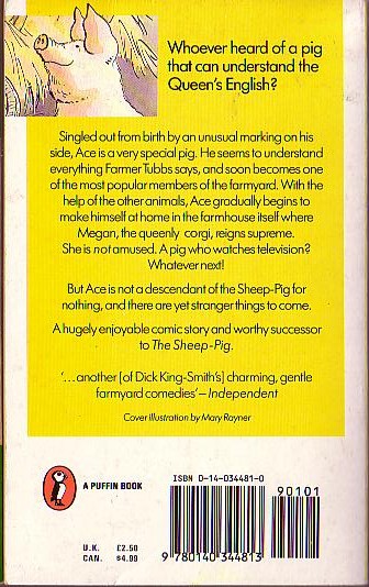 Dick King-Smith  ACE magnified rear book cover image