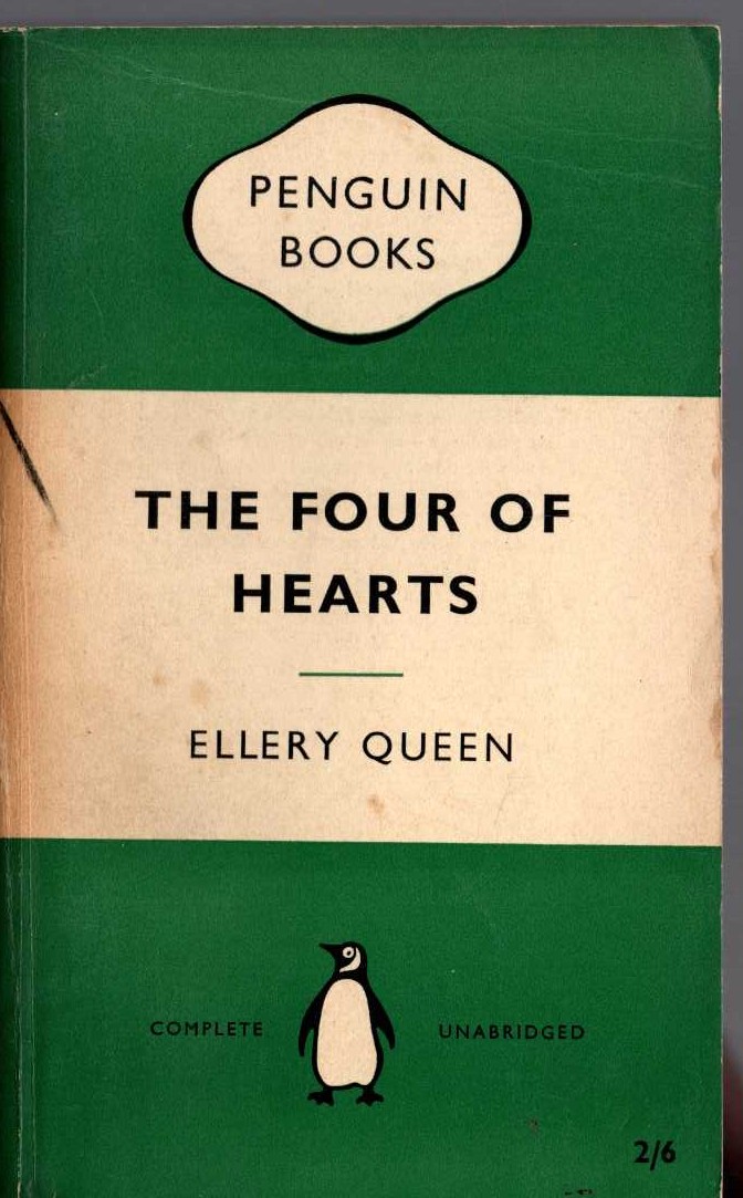 Ellery Queen  THE FOUR OF HEARTS front book cover image