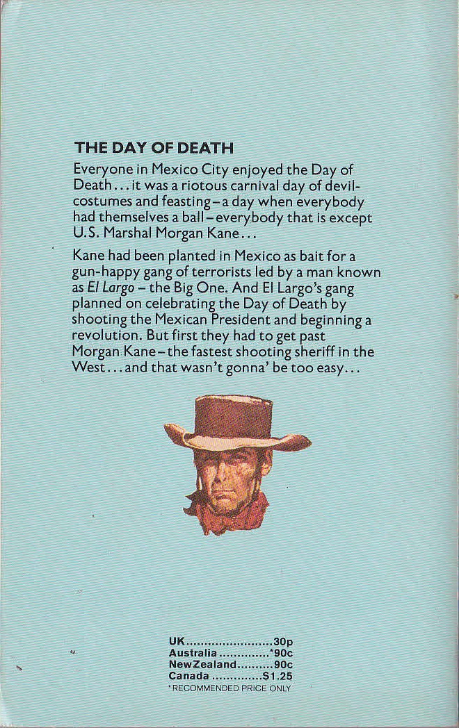 Louis Masterson  THE DAY OF DEATH magnified rear book cover image