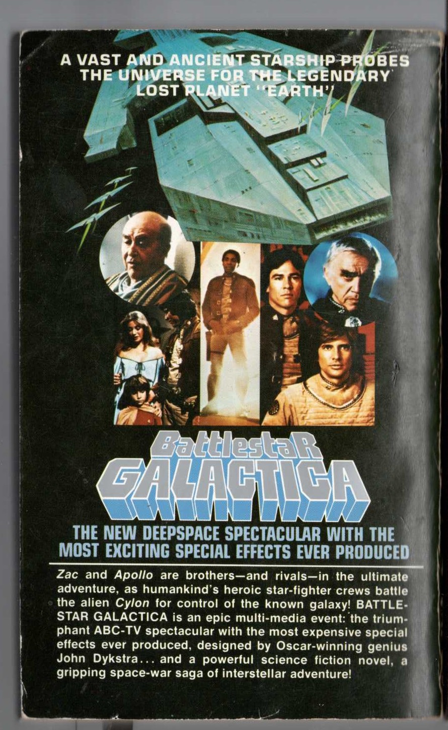 BATTLESTAR GALACTICA magnified rear book cover image