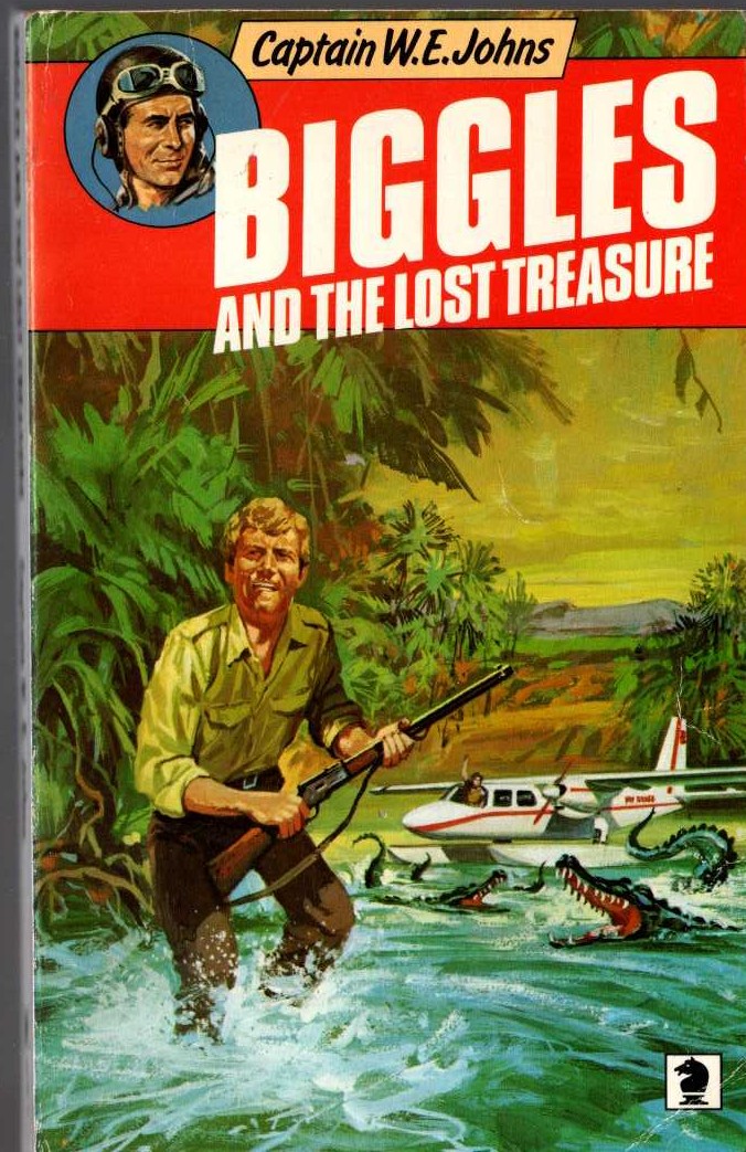 Captain W.E. Johns  BIGGLES AND THE LOST TREASURE front book cover image