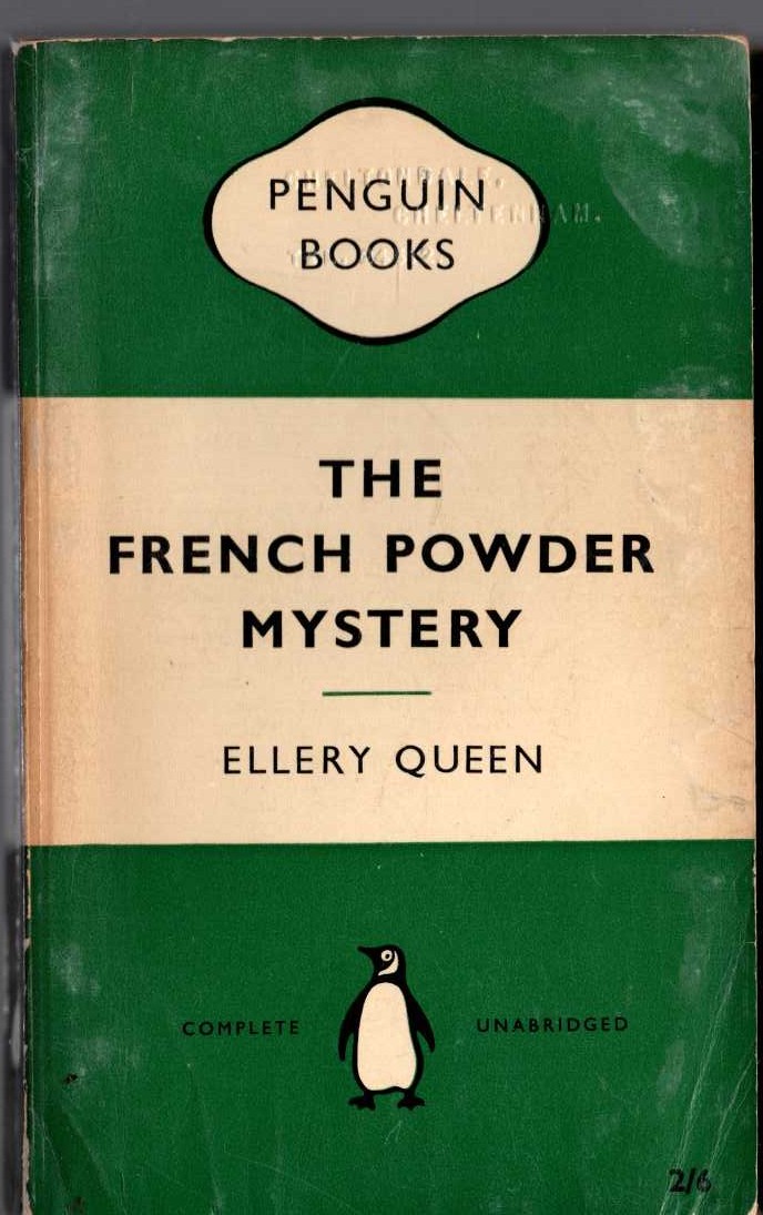 Ellery Queen  THE FRENCH POWDER MYSTERY front book cover image
