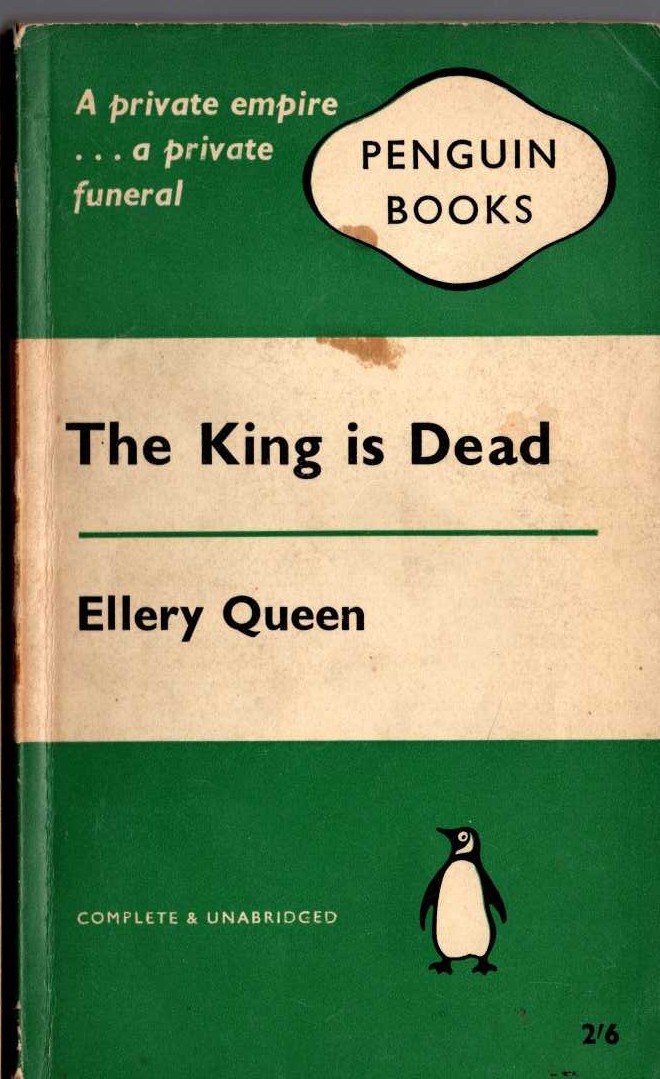Ellery Queen  THE KING IS DEAD front book cover image