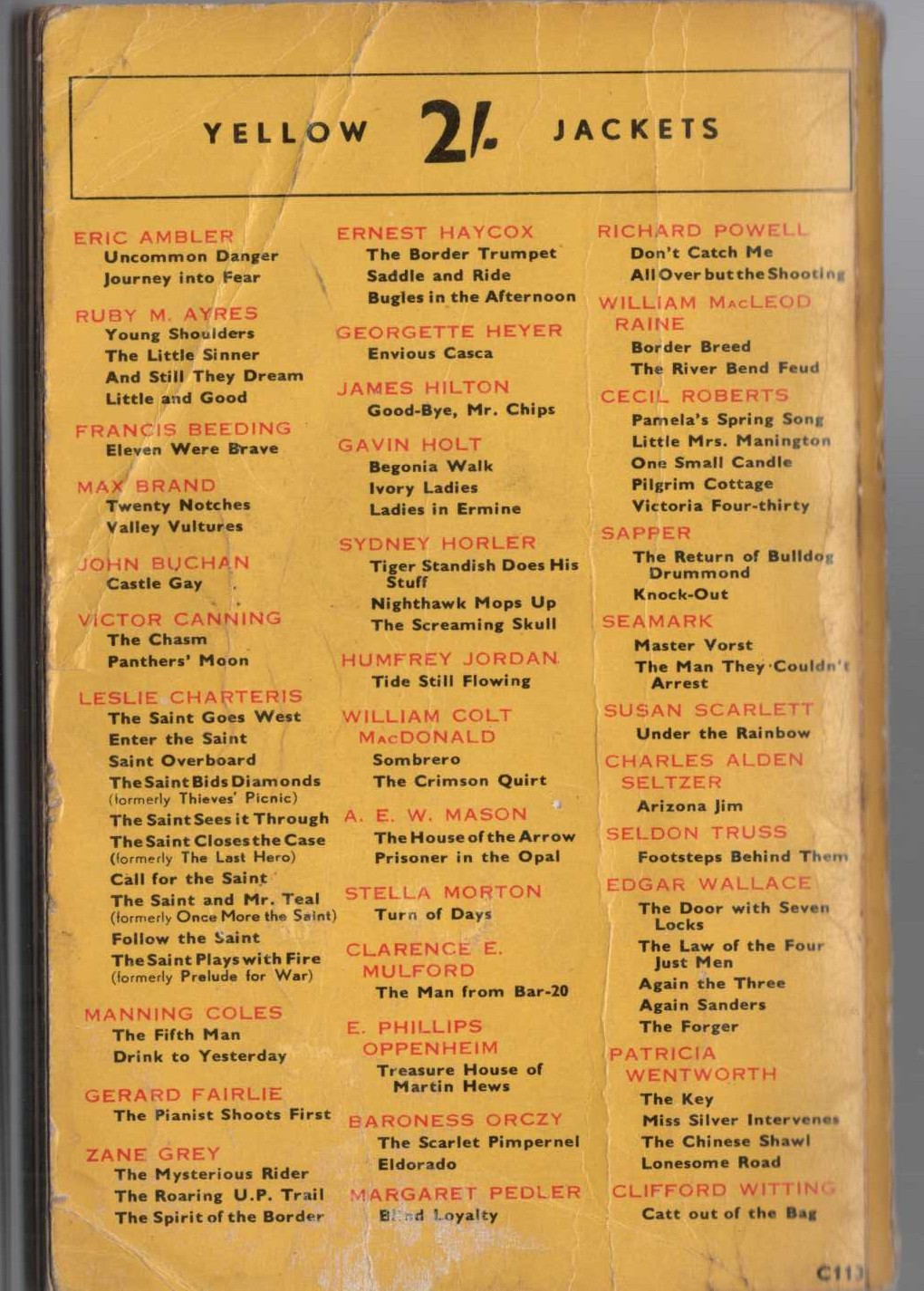 Edgar Wallace  THE FORGER magnified rear book cover image