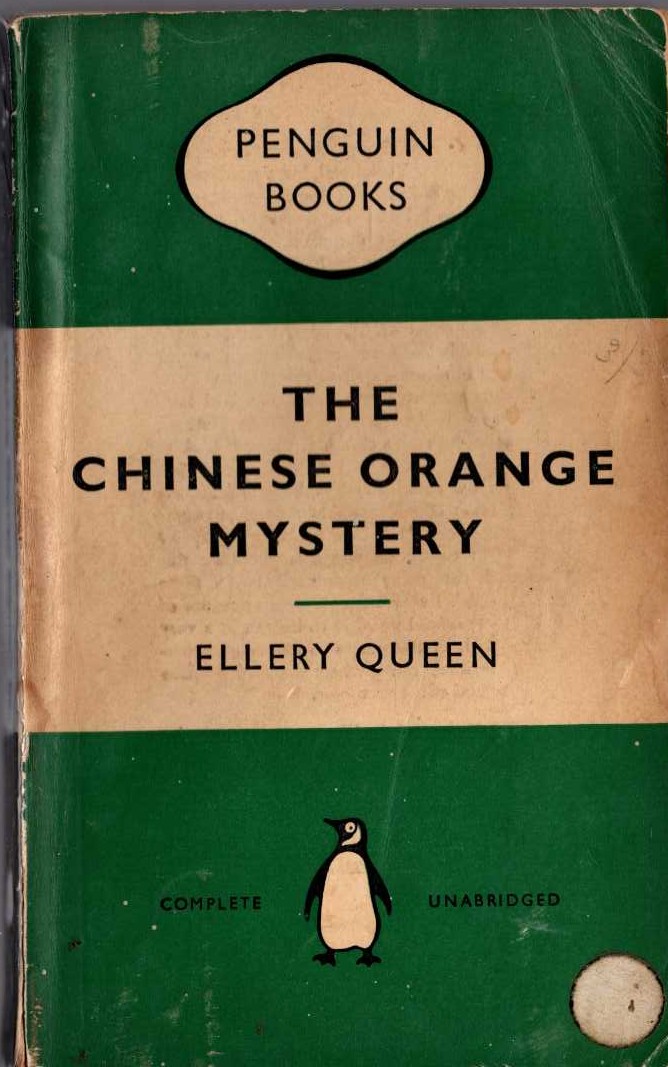 Ellery Queen  THE CHINESE ORANGE MYSTERY front book cover image