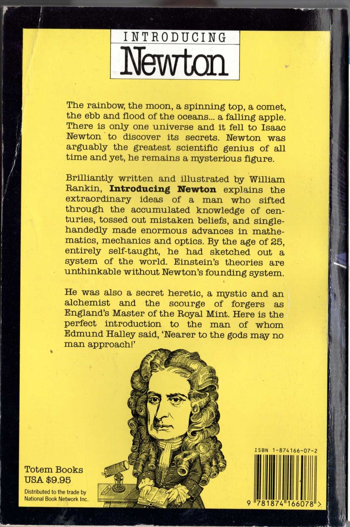 William Rankin  INTRODUCING NEWTON magnified rear book cover image