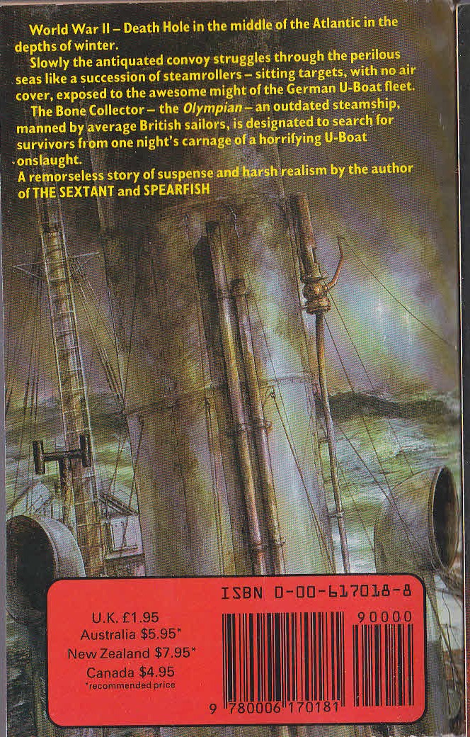 Brian Callison  THE BONE COLLECTORS magnified rear book cover image