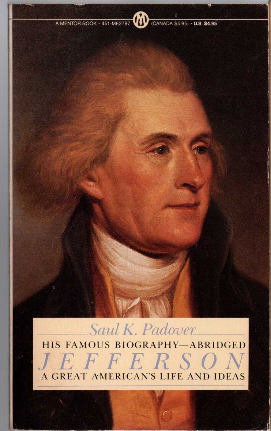 JEFFERSON [THOMAS] by Saul K.Padover front book cover image