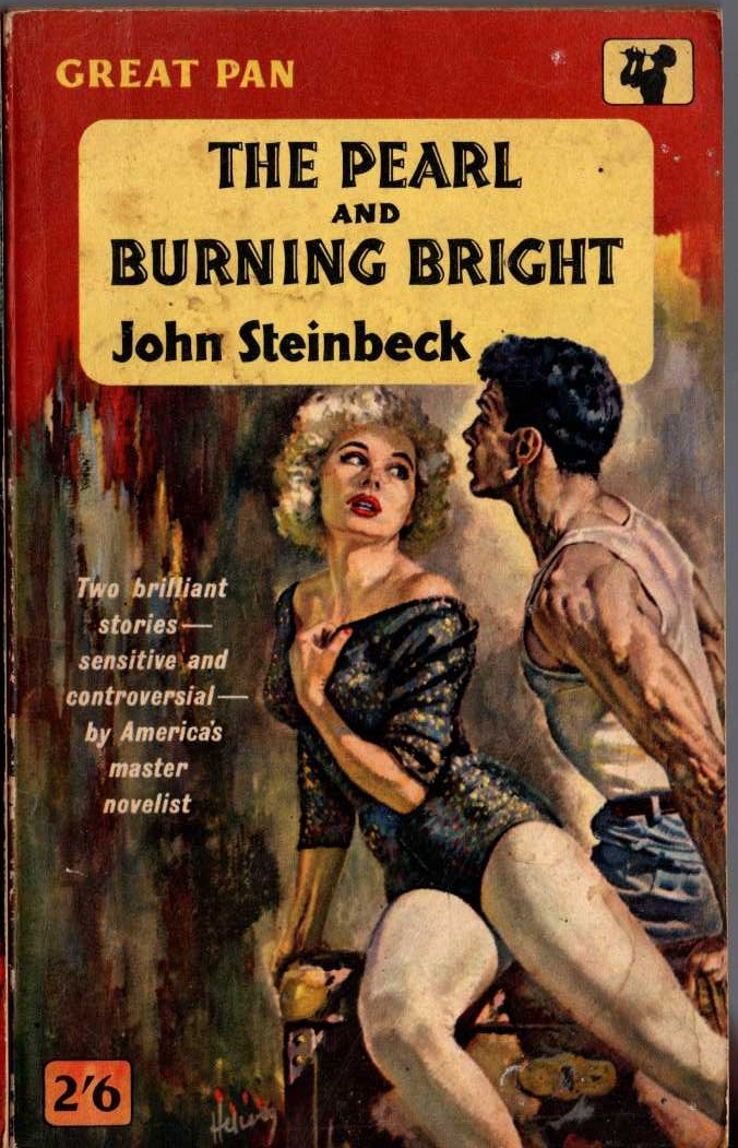 John Steinbeck  THE PEARL and BURNING BRIGHT front book cover image