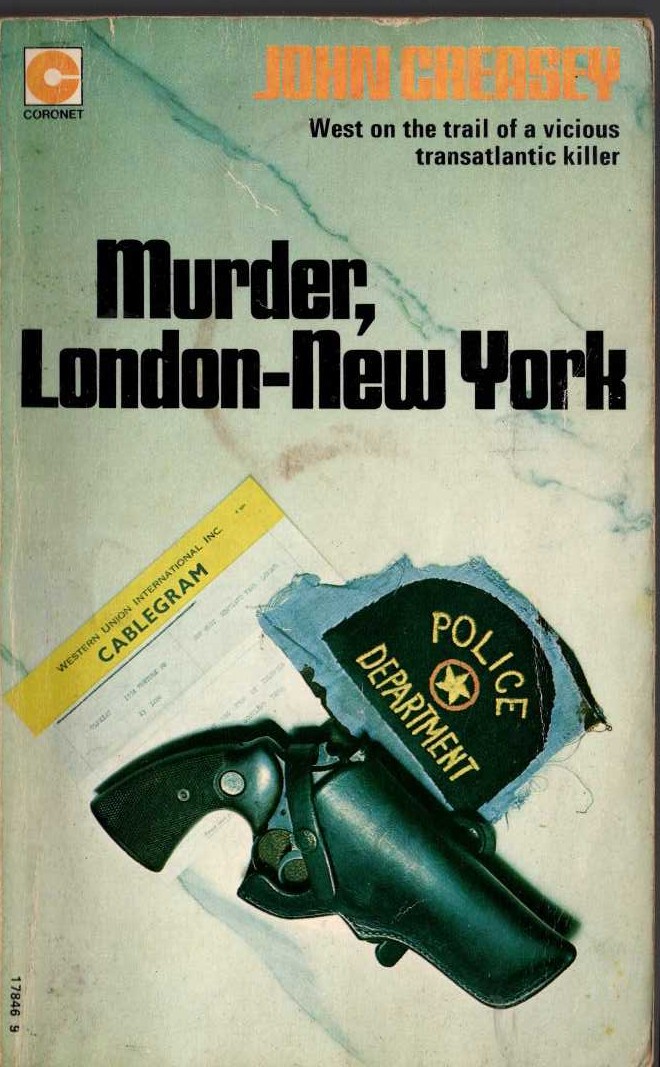 John Creasey  MURDER, LONDON - NEW YORK front book cover image