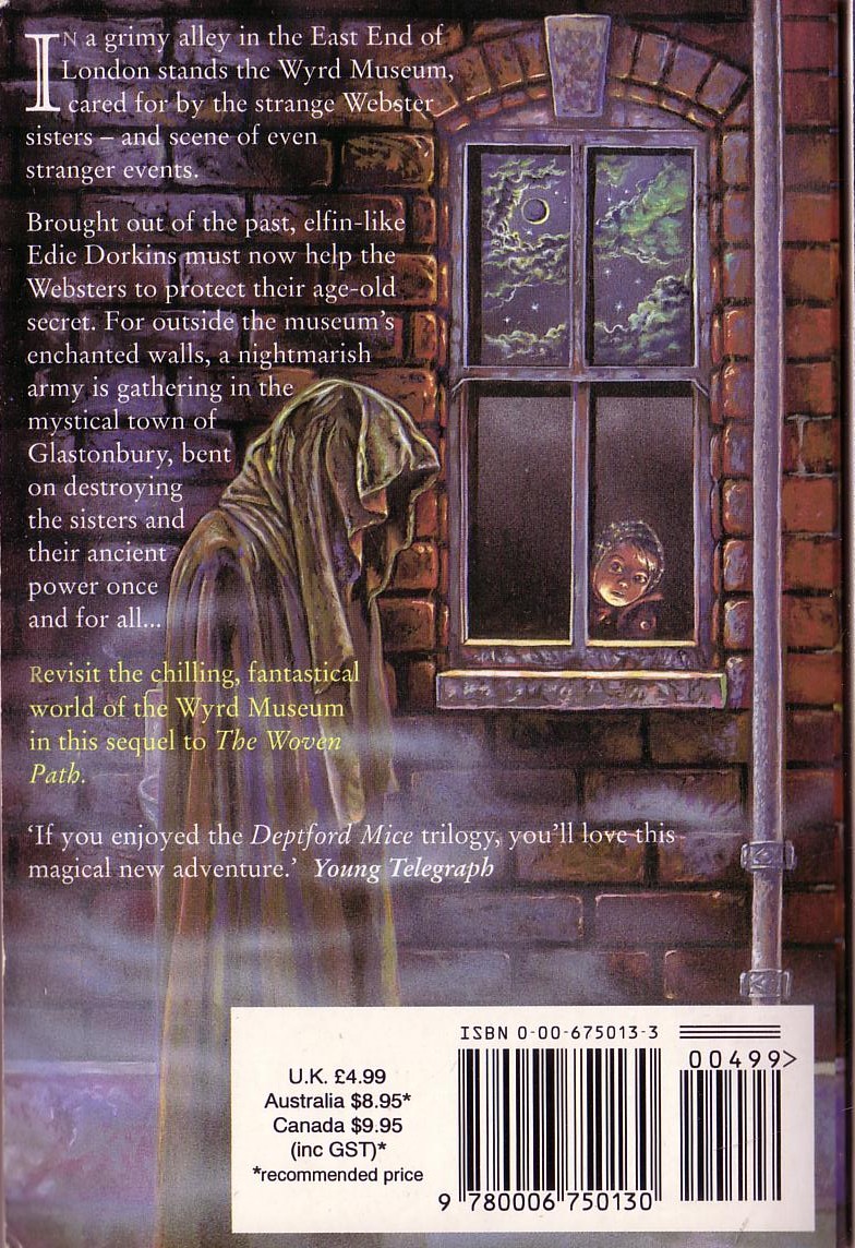 Robin Jarvis  THE RAVEN'S KNOT magnified rear book cover image