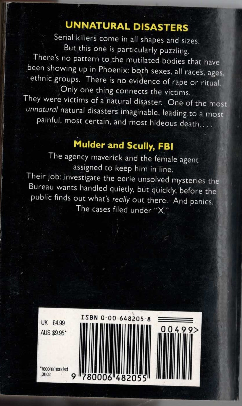 Les Martin  THE X FILES: WHIRLWIND magnified rear book cover image