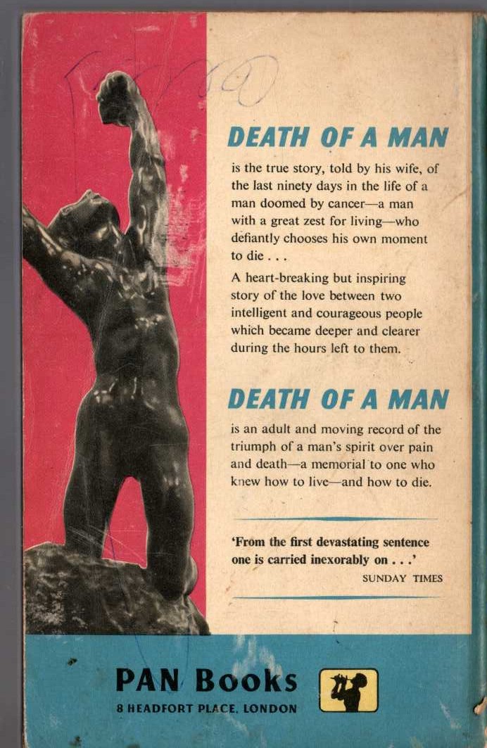 Lael Tucker Wertenbaker  DEATH OF A MAN magnified rear book cover image