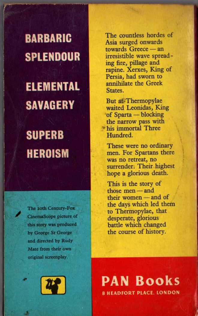 John Burke  THE LION OF SPARTA magnified rear book cover image