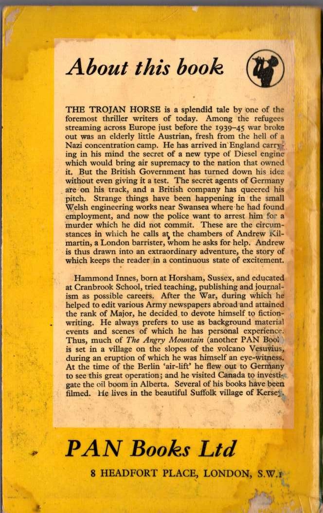 Robert Goddard  OUT OF THE SUN magnified rear book cover image