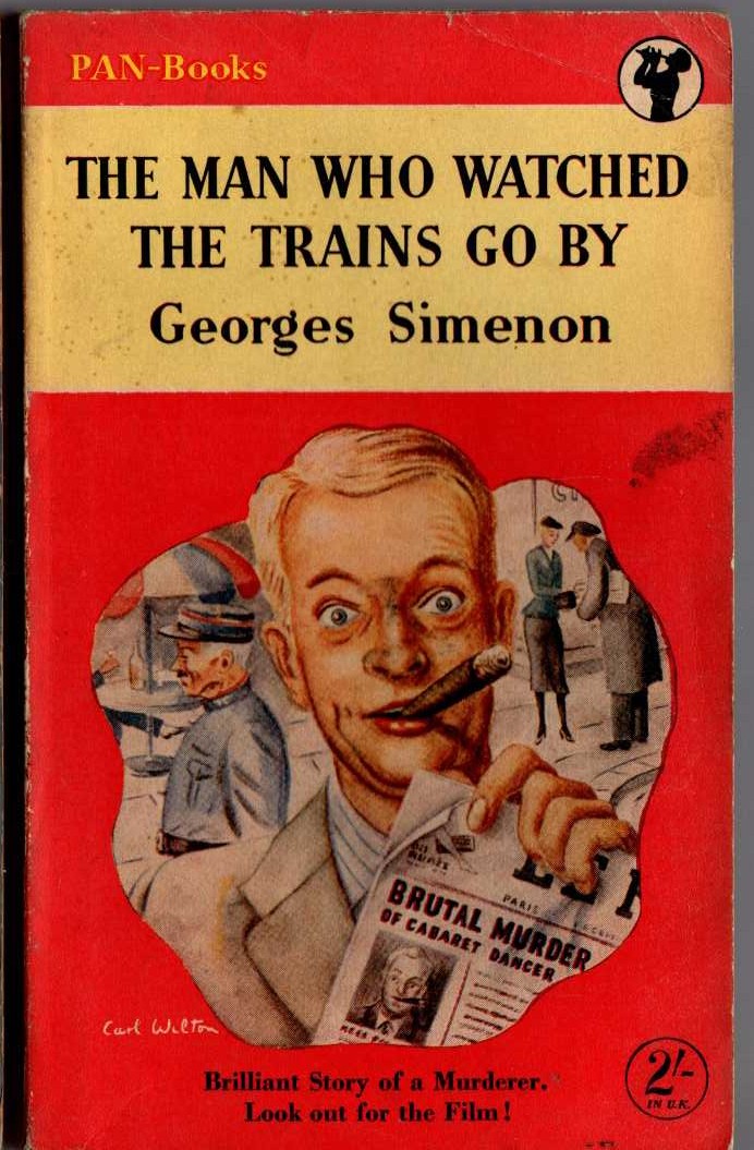 Georges Simenon  THE MAN WHO WATCHED TRAINS GO BY front book cover image