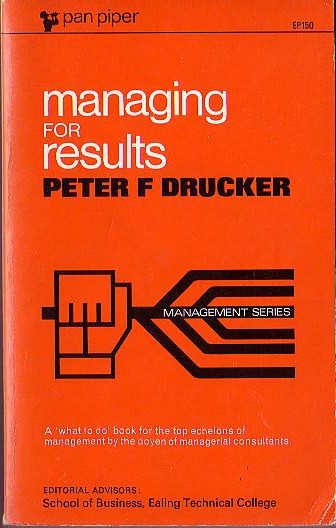 \ MANAGING FOR RESULTS by Peter F.Drucker front book cover image