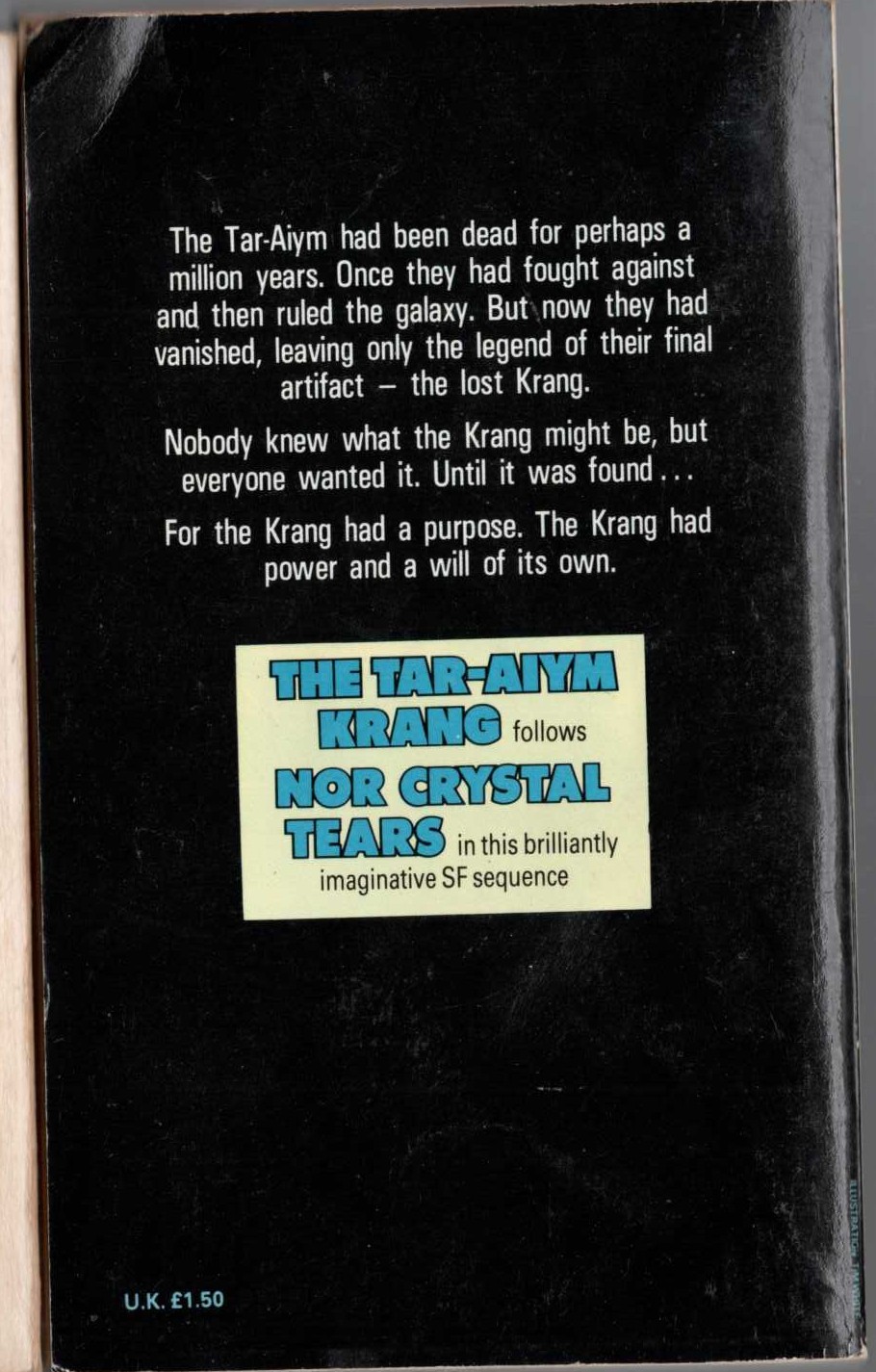 Alan Dean Foster  THE TAR-AIYM KRANG magnified rear book cover image