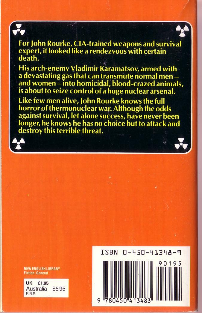 Jerry Ahern  THE SURVIVALIST No.15: Overlord magnified rear book cover image