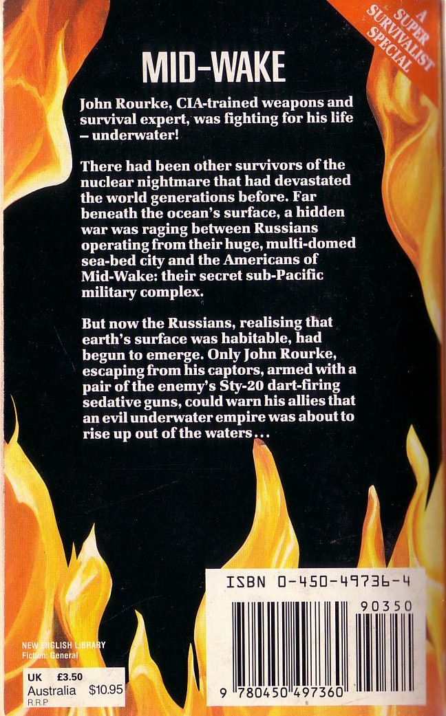 Jerry Ahern  THE SURVIVALIST: MID-WAKE magnified rear book cover image
