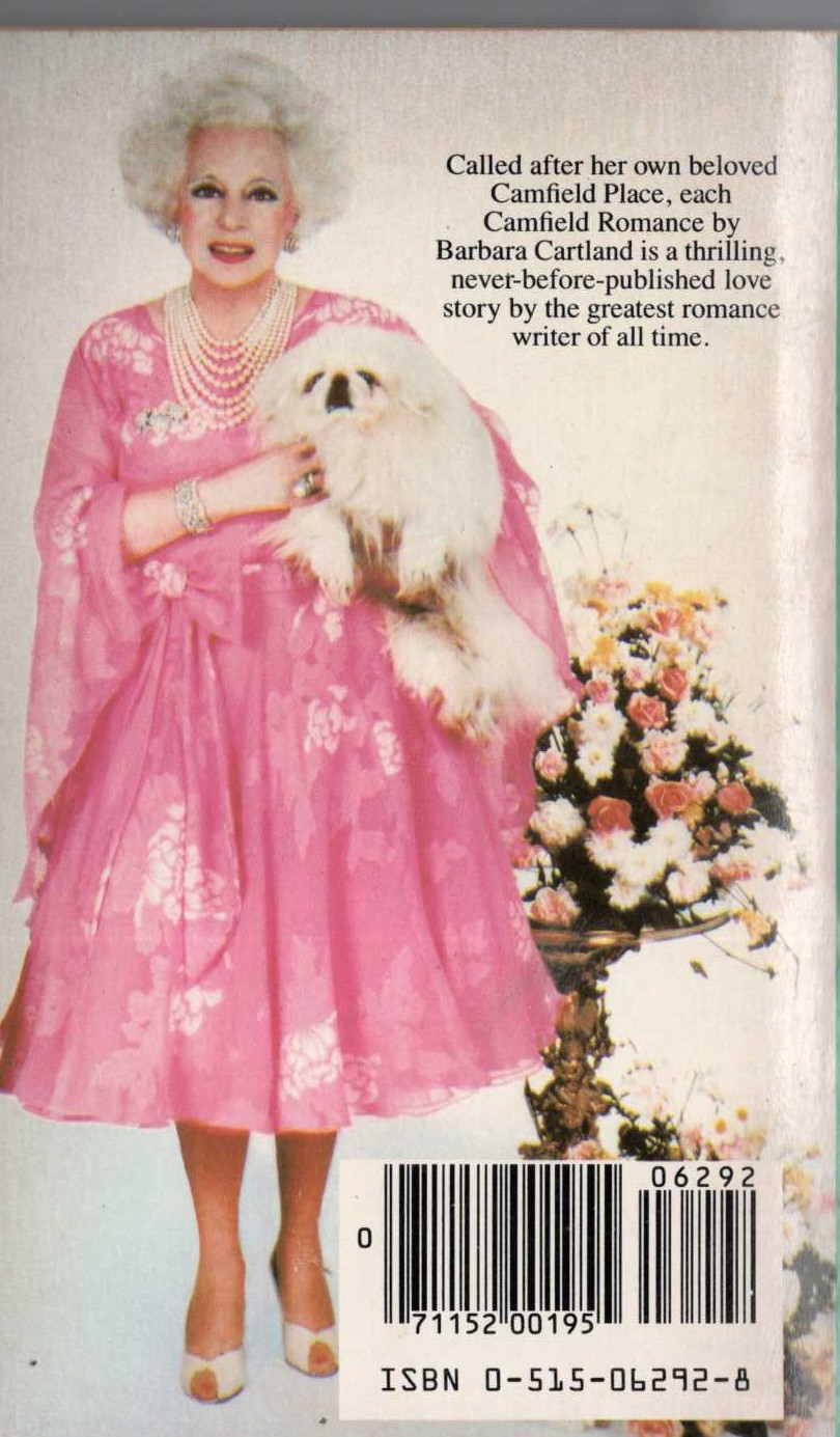 Barbara Cartland  LUCKY IN LOVE magnified rear book cover image