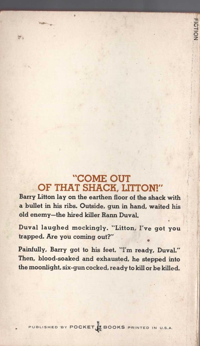 Max Brand  THE LONGHORN FEUD magnified rear book cover image
