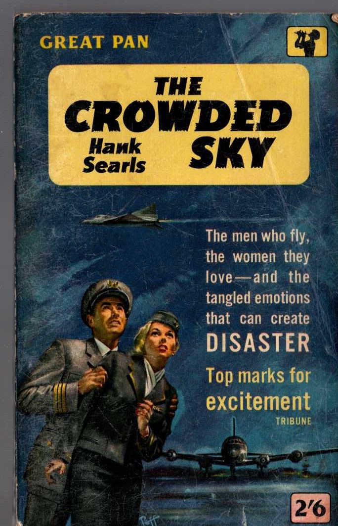 Hank Searls  THE CROWDED SKY front book cover image