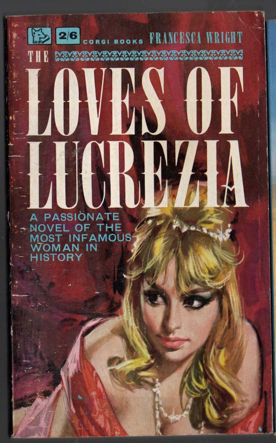 Francesca Wright  THE LOVES OF LUCREZIA front book cover image