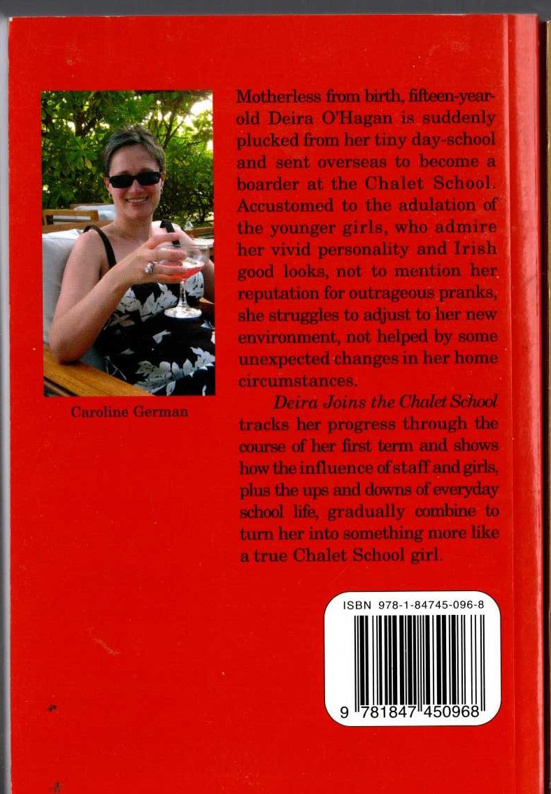 (Caroline German) DEIRA JOINS THE CHALET SCHOOL magnified rear book cover image