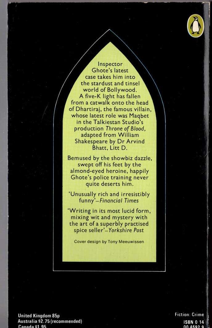 H.R.F. Keating  FILMI, FILMI, INSPECTOR GHOTE magnified rear book cover image