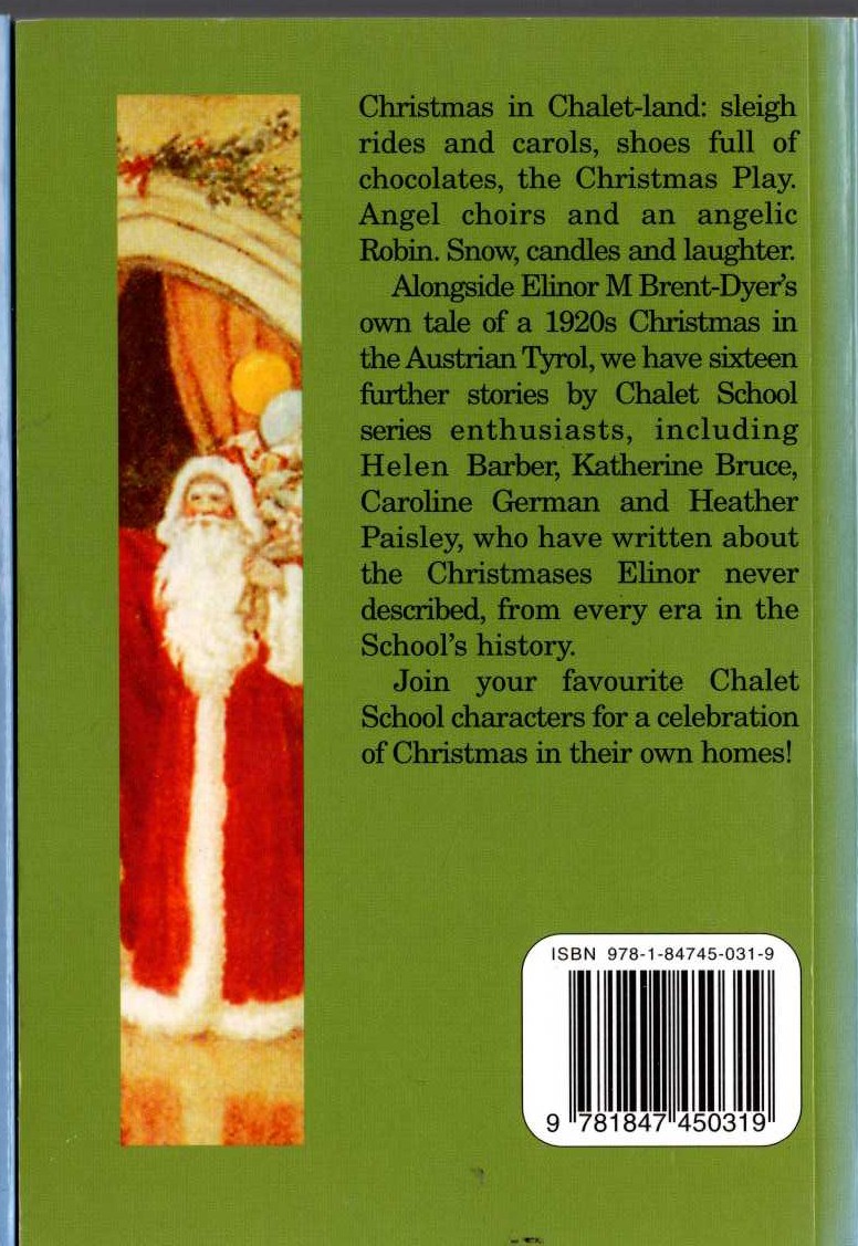 (Ruth Jolly & Adrianne Fitzpatrick edit) THE CHALET SCHOOL CHRISTMAS STORY BOOK magnified rear book cover image