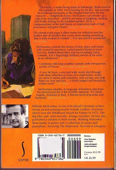 William McIlvanney  THE KILN magnified rear book cover image