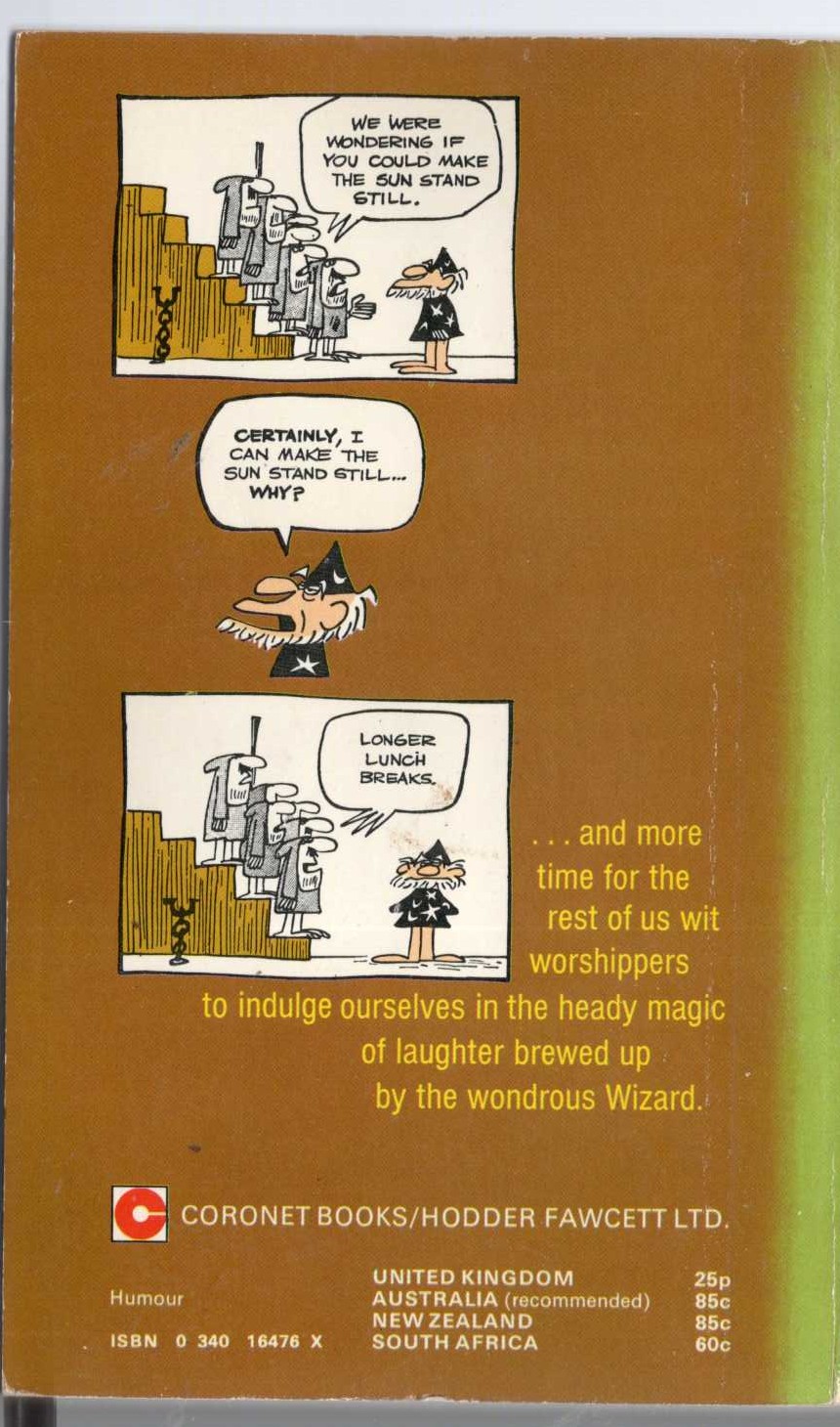 Johnny Hart  THE PEASANTS ARE REVOLTING! magnified rear book cover image