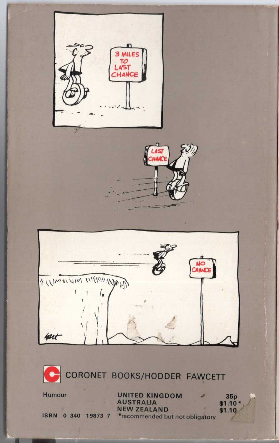 Johnny Hart  B.C. CAVE IN magnified rear book cover image