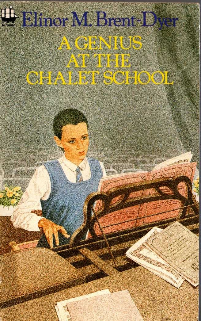 Elinor M. Brent-Dyer  A GENIUS AT THE CHALET SCHOOL front book cover image