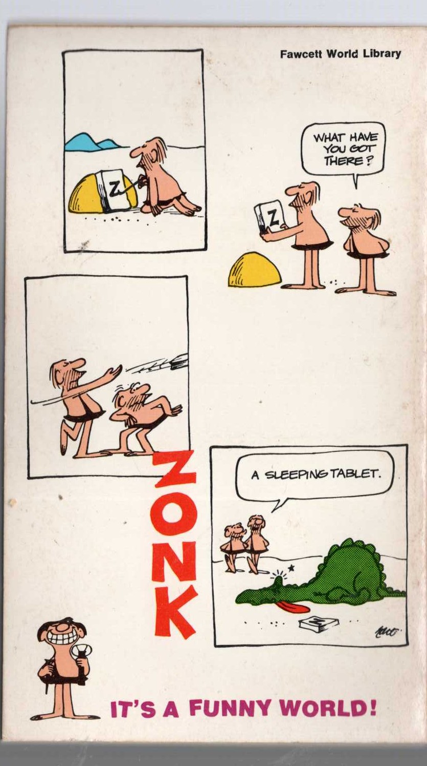 Johnny Hart  B.C. IT'S A FUNNY WORLD magnified rear book cover image