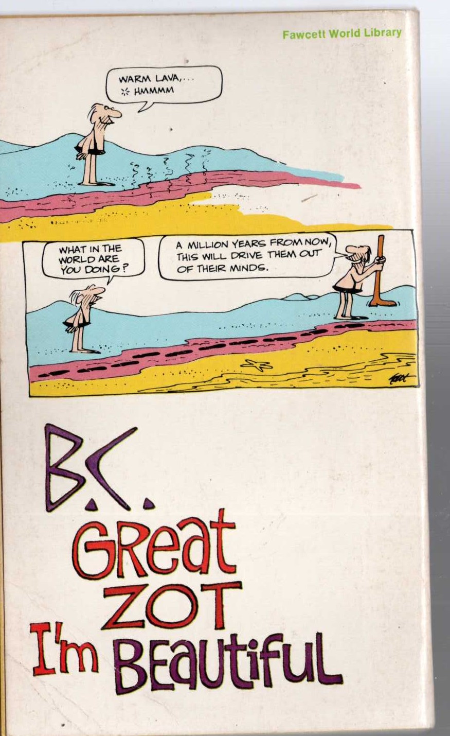 Johnny Hart  B.C. GREAT ZOT I'M BEAUTIFUL magnified rear book cover image