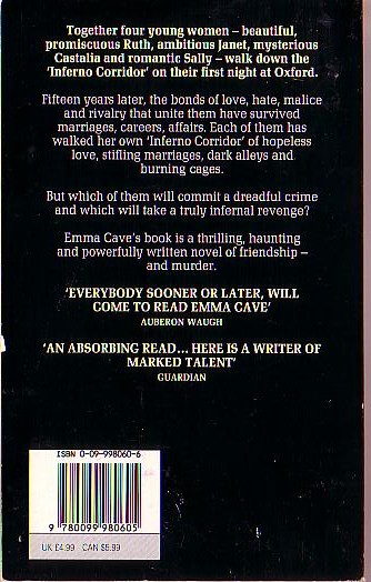 Emma Cave  THE INFERNO CORRIDOR magnified rear book cover image