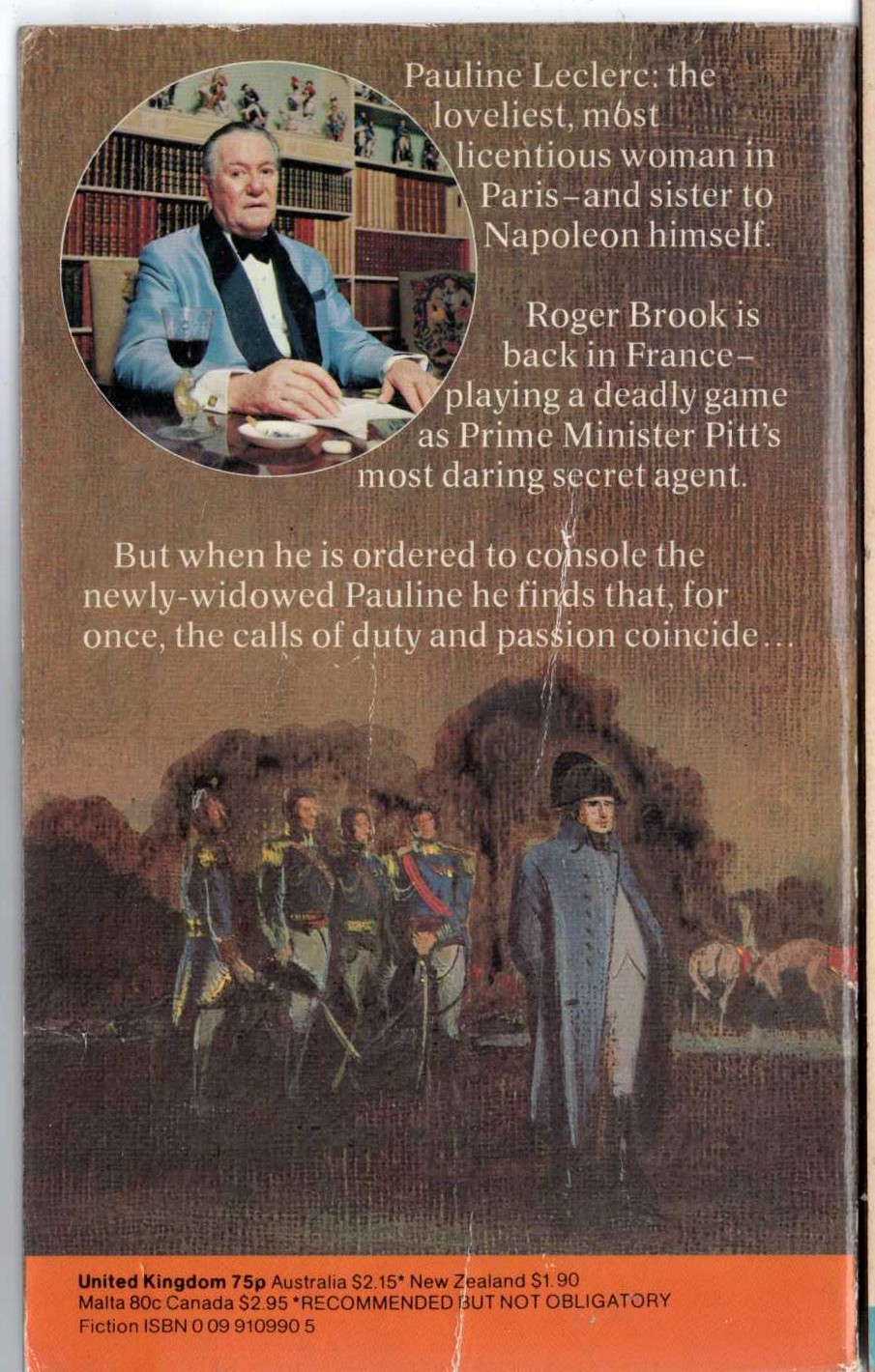 Dennis Wheatley  THE WANTON PRINCESS magnified rear book cover image