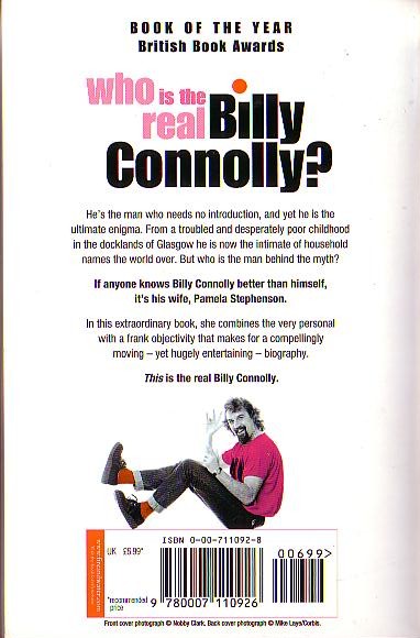 Pamela Stephenson  BILLY [CONNOLLY]. [Biography] magnified rear book cover image