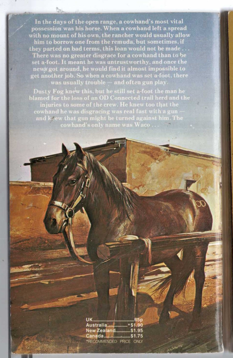 J.T. Edson  SET A-FOOT magnified rear book cover image