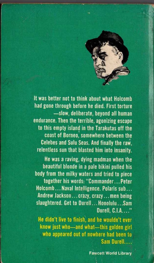 Edward S. Aarons  ASSIGNMENT SULU SEA magnified rear book cover image