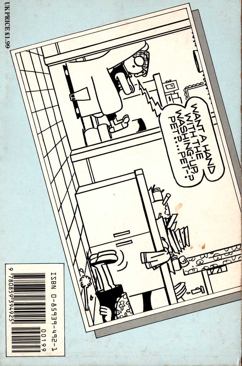 Reg Smythe  THE WORLD OF ANDY CAPP 1986 magnified rear book cover image