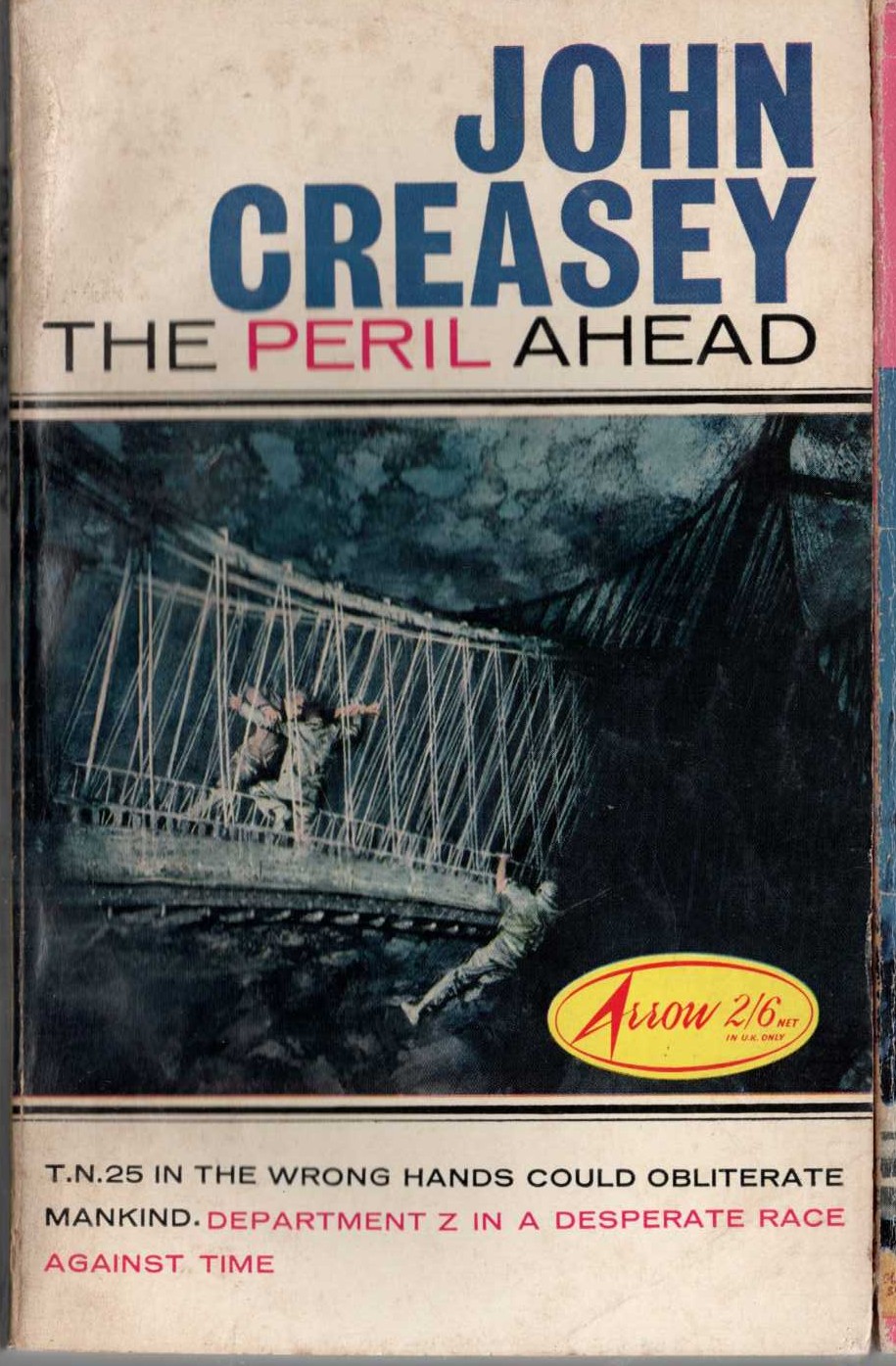 John Creasey  THE PERIL AHEAD (Department Z) front book cover image