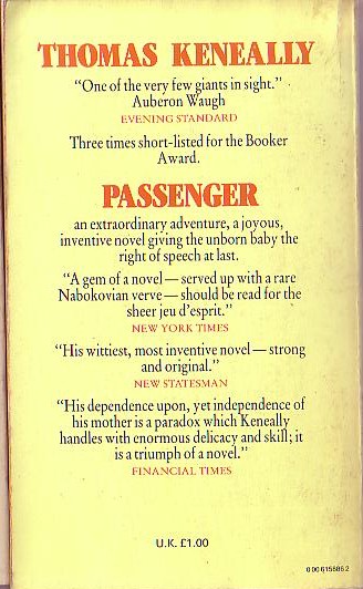 Thomas Keneally  PASSENGER magnified rear book cover image