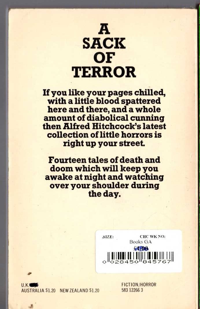 Alfred Hitchcock (presents) DEATH BAG magnified rear book cover image