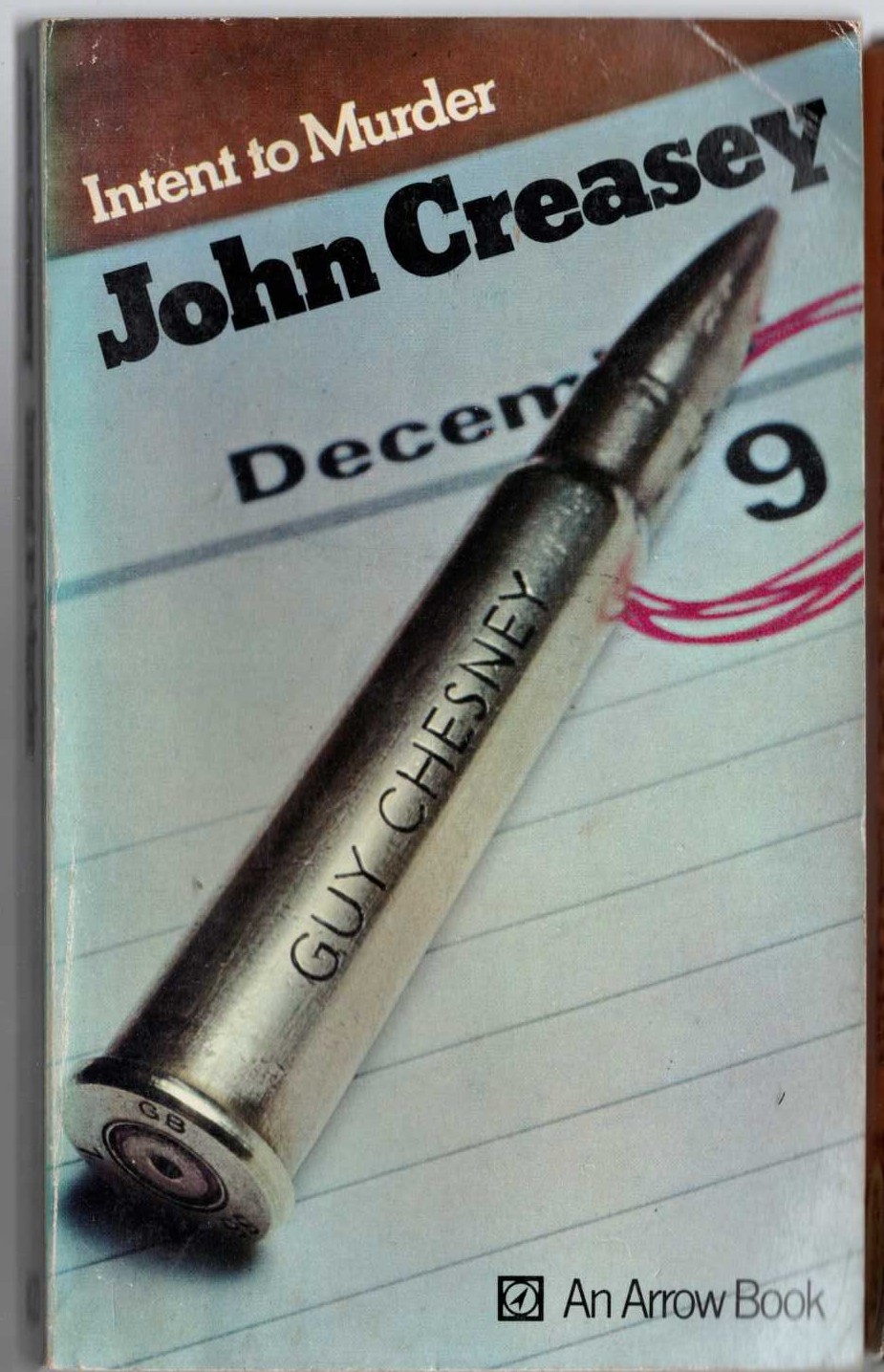 John Creasey  INTENT TO MURDER front book cover image
