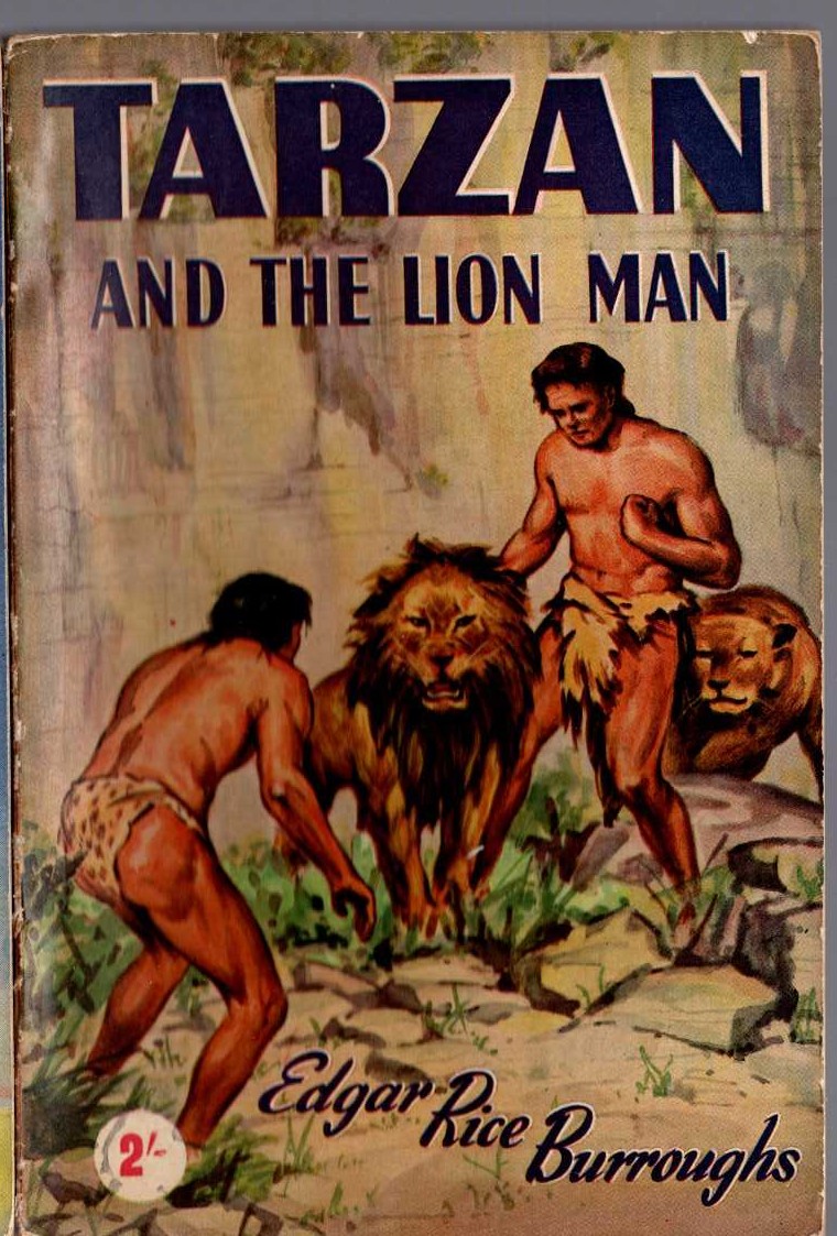Edgar Rice Burroughs  TARZAN AND THE LION MAN front book cover image