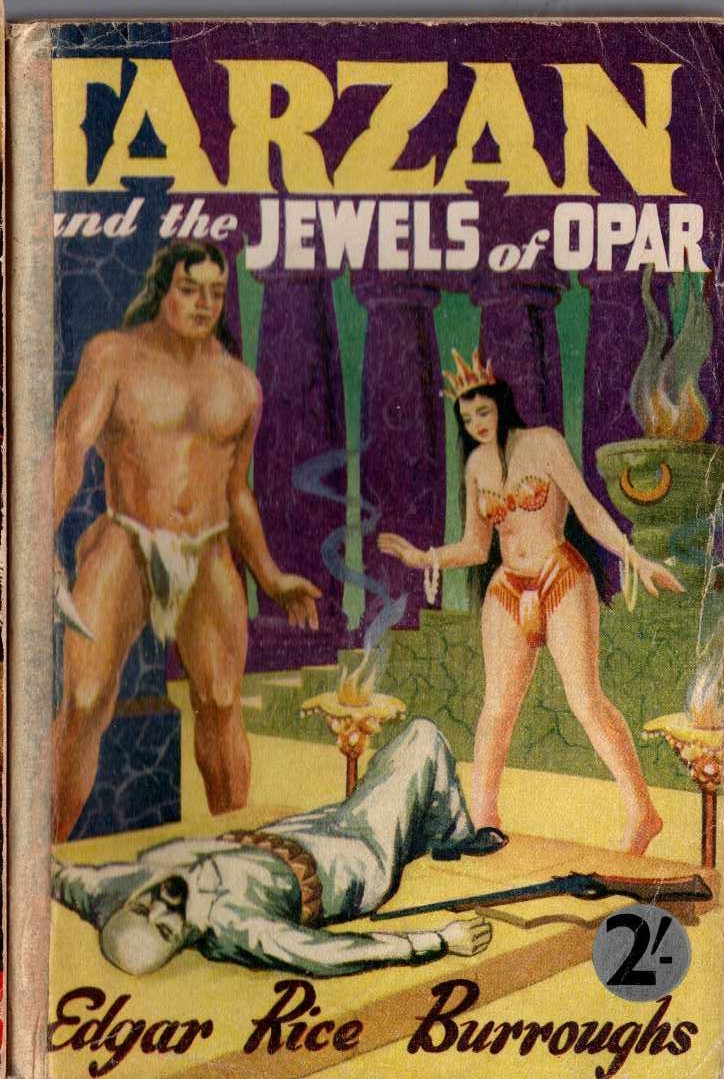 Edgar Rice Burroughs  TARZAN AND THE JEWELS OF OPAR front book cover image