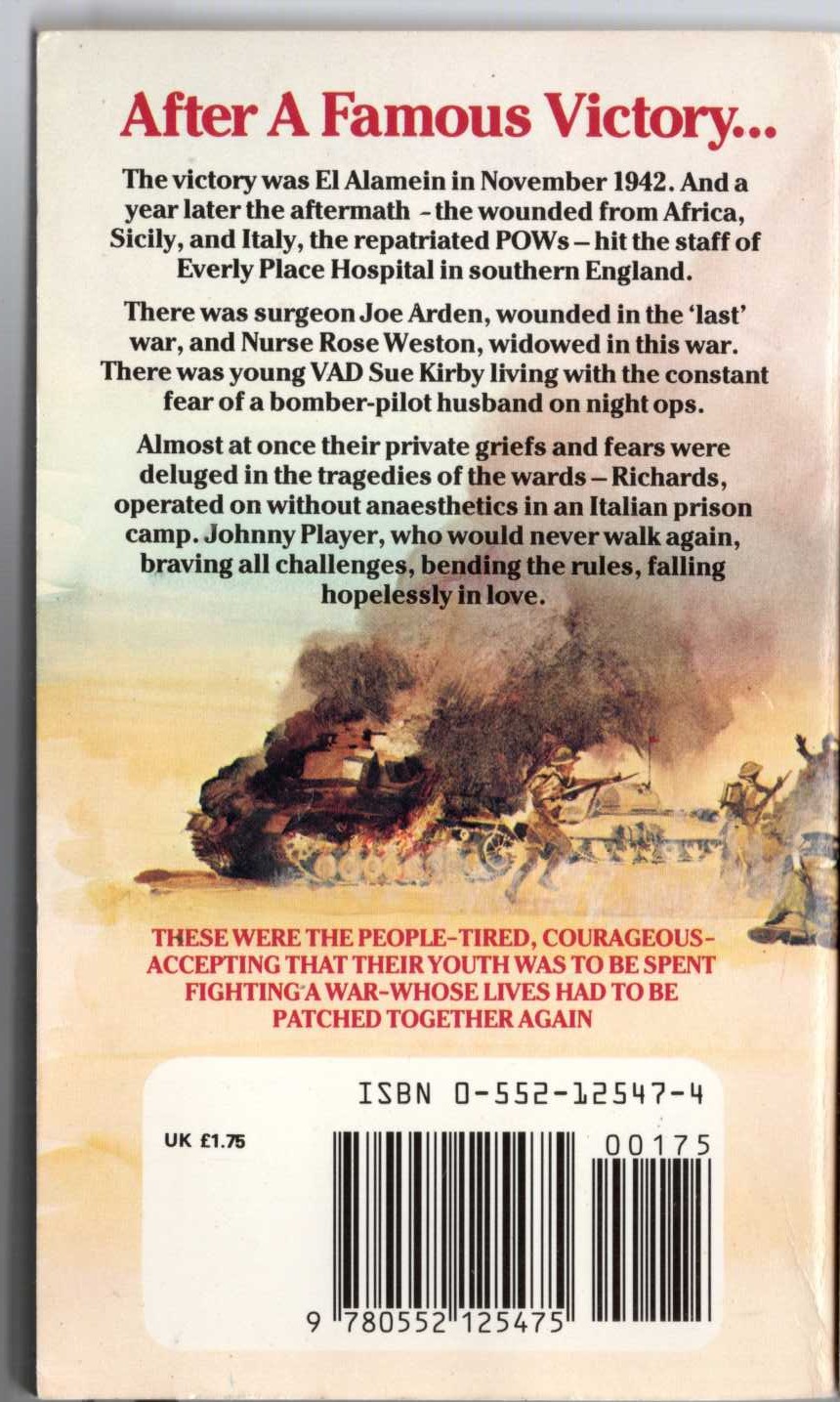 Lucilla Andrews  AFTER A FAMOUS VICTORY magnified rear book cover image